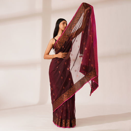 Bahaar Muslin Benarasi Saree
