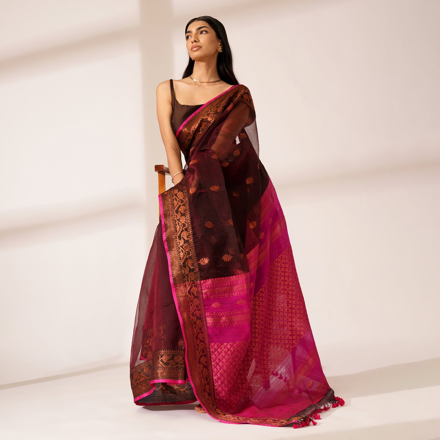 Bahaar Muslin Benarasi Saree | With Blouse Piece